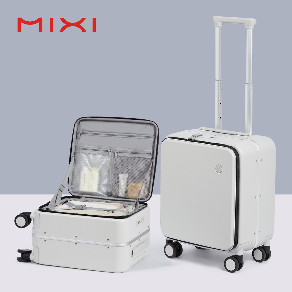 Aluminum Frame Carry On Luggage - Mixi 14 Zoll Hartschalenkoffer mit Aluminiumrahmen