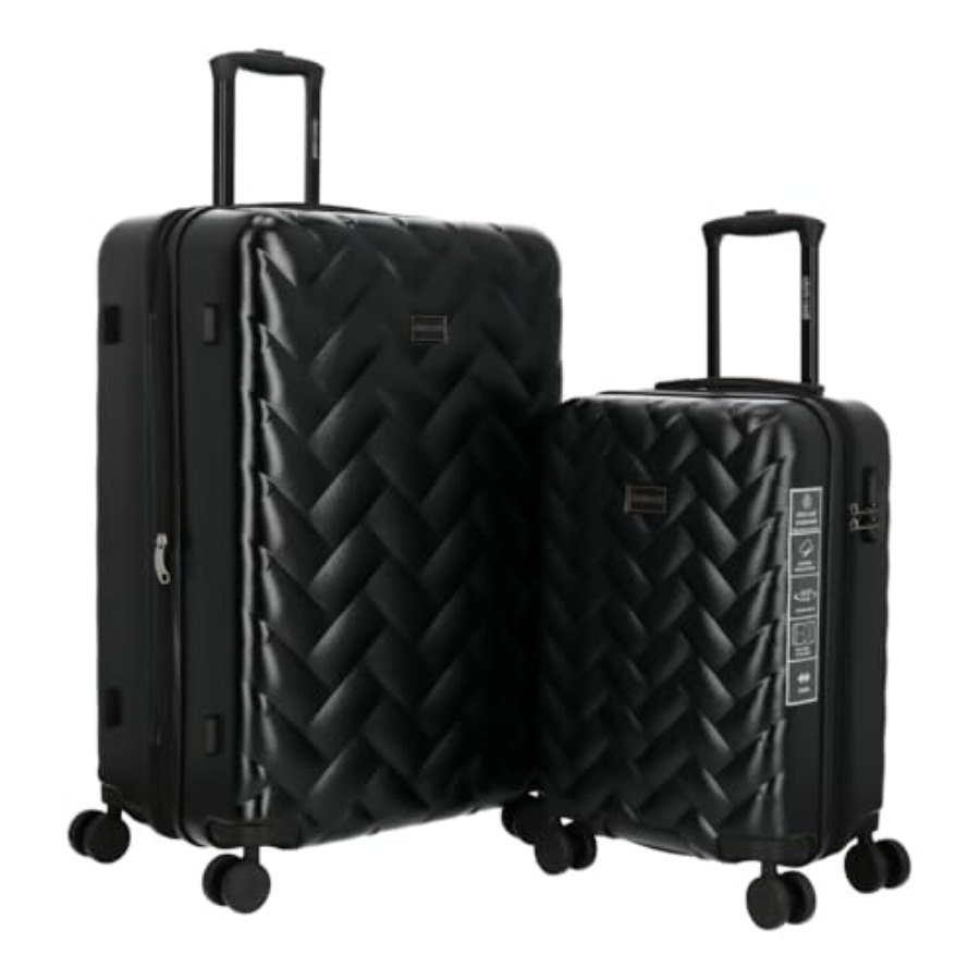 Expandable Hard Shell Luggage Set - Reisegepäckset: Hartschale aus Polycarbonat, schwarz, erweiterbares