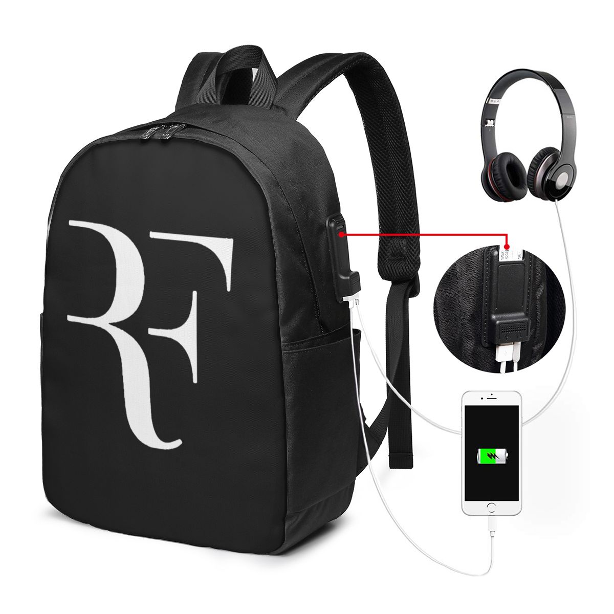 Handbags - Roger Federer Rucksack, Reisetasche, Notebook-Tasche, Computer,
