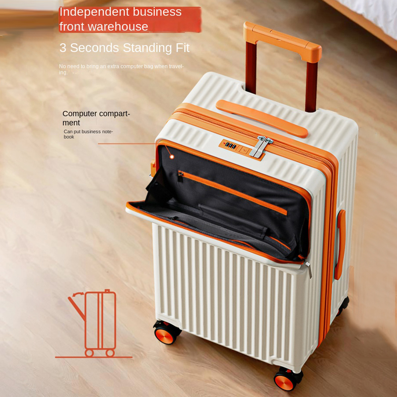 Front Opening Laptop Luggage 24 Inch - Stilvoller 20- und 24-Zoll-Reisekoffer, Business-Laptoptasche, leicht,