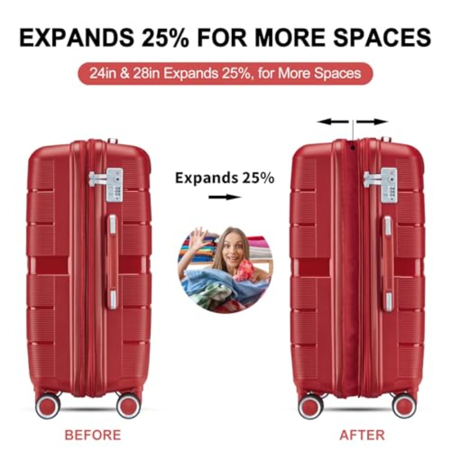 Gepäcksets 4-teilig, erweiterb – Expandable Hard Shell Luggage Set Bewertung und Preis