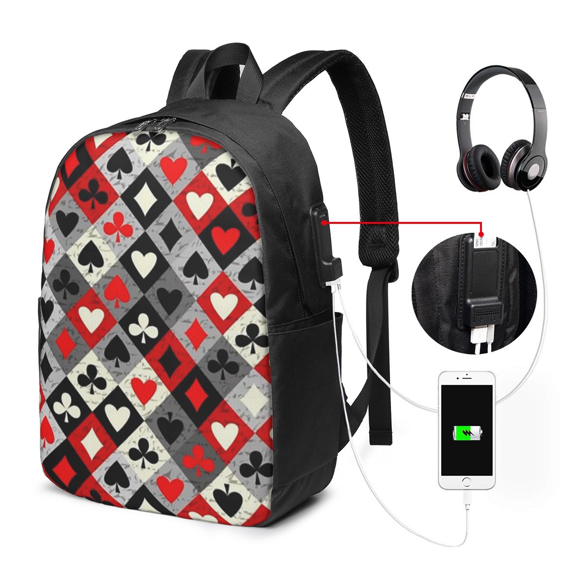 Rucksack mit Spielkarten-Poker – Travel Bags Bewertung und Preis