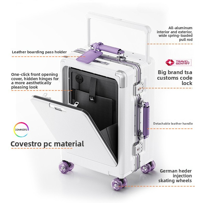 20/24/26 Zoll Reisekoffer mit  – Aluminum Frame Carry On Luggage Bewertung und Preis