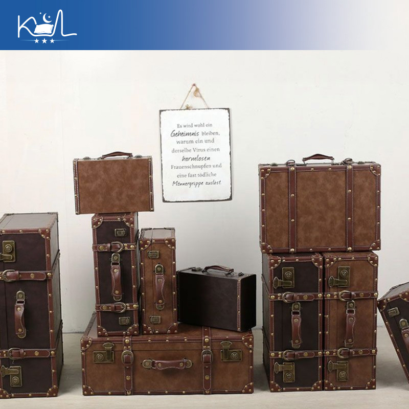 Vintage Brauner Dekorativer Ko – Retro Vintage Trunk Suitcase Bewertung und Preis
