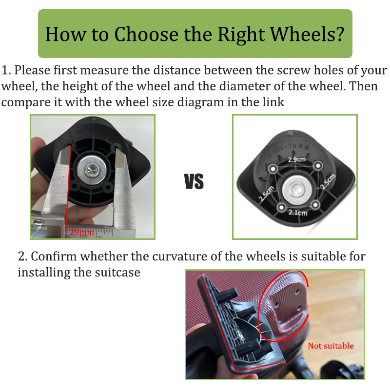 Für das Gepäck der Samsontie U – Silent Replacement Luggage Wheels Bewertung und Preis